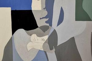 Annalisa Franco e Paolo Gai donano due opere dell'artista Antonio Collina alla biblioteca comunale di Villa Bertelli, la cerimonia venerdì 5 dicembre