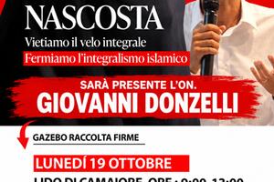 “Nessuna resti nascosta”: la campagna contro l'integralismo islamico arriva a Lido di Camaiore con l’onorevole Giovanni Donzelli
