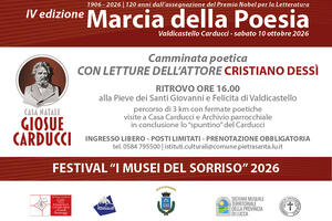Festival "I Musei del Sorriso" La Marcia della poesia dedicata a Carducci, la performance di danza TRIP al Museo del Carnevale e la visita guidata al Palazzo Mediceo