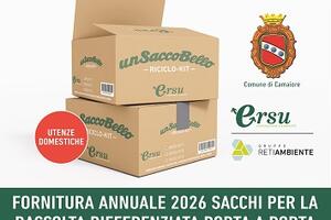 "Un Sacco Bello" a Camaiore: apertura degli infopoint per il ritiro della fornitura annuale dei sacchi Ersu per la raccola PaP