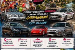 Ferragosto 2026: da Forte dei Marmi alla Garfagnana con auto da sogno