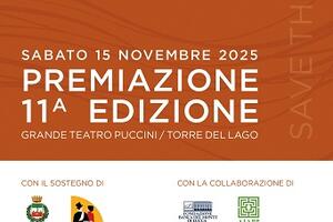 XI Edizione del "Premio Carlo Pucci" all'Auditorium Enrico Caruso di Torre del Lago Puccini, sabato 15 novembre