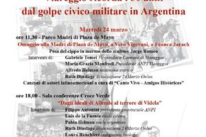 "Viareggio ricorda i 50 anni dal Golpe civico - militare in Argentina", iniziative 22 e 24 marzo