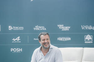 Il vicepremier Matteo Salvini al Caffè della Versiliana, venerdì 14 agosto