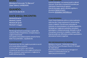 Memoria, salute e vitalità: a Viareggio il corso gratuito sull'invecchiamento attivo