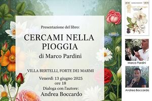 &quot;Cercami nella pioggia. La ballata dei semi dormienti&quot;: il libro di Marco Pardini a Villa Bertelli venerdì 13 giugno