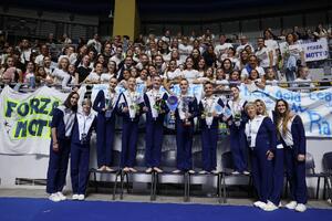 Ginnastica ritmica, estasi Raffaello Motto per il primo scudetto della storia