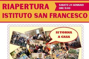 Riapertura dell'Istituto San Francesco a Camaiore, sabato 24 gennaio