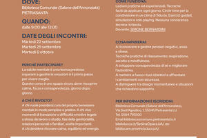 Bibliocare: a Pietrasanta due corsi gratuiti dedicati al benessere mentale e alle competenze relazionali