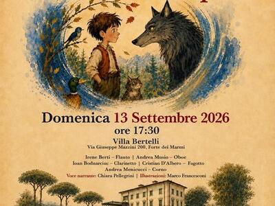 L'associazione Kreion Versilia presenta Pierino e il lupo a Villa Bertelli, domenica 13 settembre
