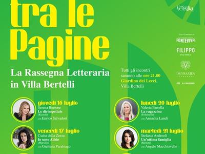 Torna la rassegna "Estate tra le pagine" a Villa Bertelli in collaborazione con Librerie Feltrinelli, dal 16 al 22 luglio