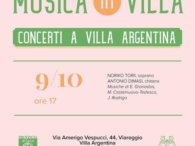 Dopo la pausa estiva torna "Musica in Villa": sei concerti a Villa Argentina tra ottobre e dicembre