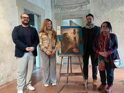 Presentazione dell'opera su San Francesco, realizzata dall'artista Matteo Castagnini in occasione dell'ottavo centenario della morte del Santo