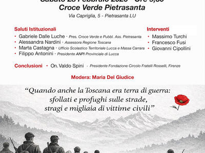 «Via della Libertà: il passaggio del fronte da Apuania all’Italia liberata». Le Anpi apuo-versiliesi unite in una iniziativa di studio e memoria. Croce Verde Pietrasanta, sabato 28 febbraio, ore 9.30