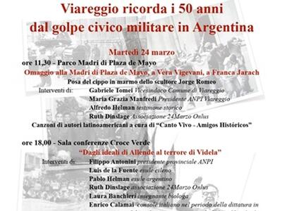 Viareggio ricorda i 50 anni dal Golpe civico - militare in Argentina