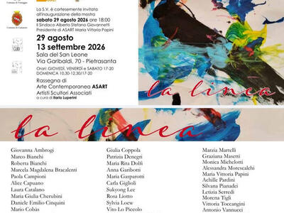 Continua fino a domenica 13 settembre la mostra “La Linea” di ASART a Pietrasanta