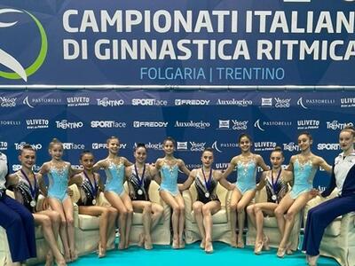 Ginnastica ritmica, un altro titolo italiano per la Motto: trionfo nel campionato nazionale di Insieme Allieve